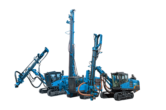 Integrated DTH drilling rig